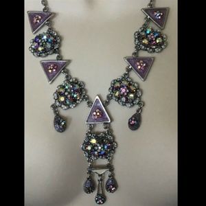 Handmade Unusual  Vintage Triangular Necklace EUC